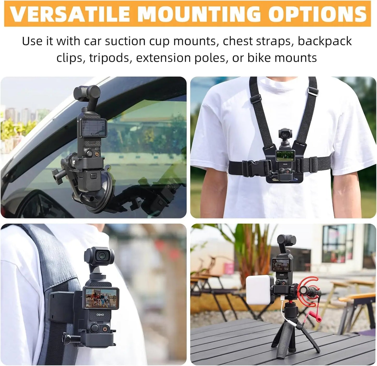 DJI Osmo Pocket 3 Extension Adapter & Dual Cold Shoe Mount