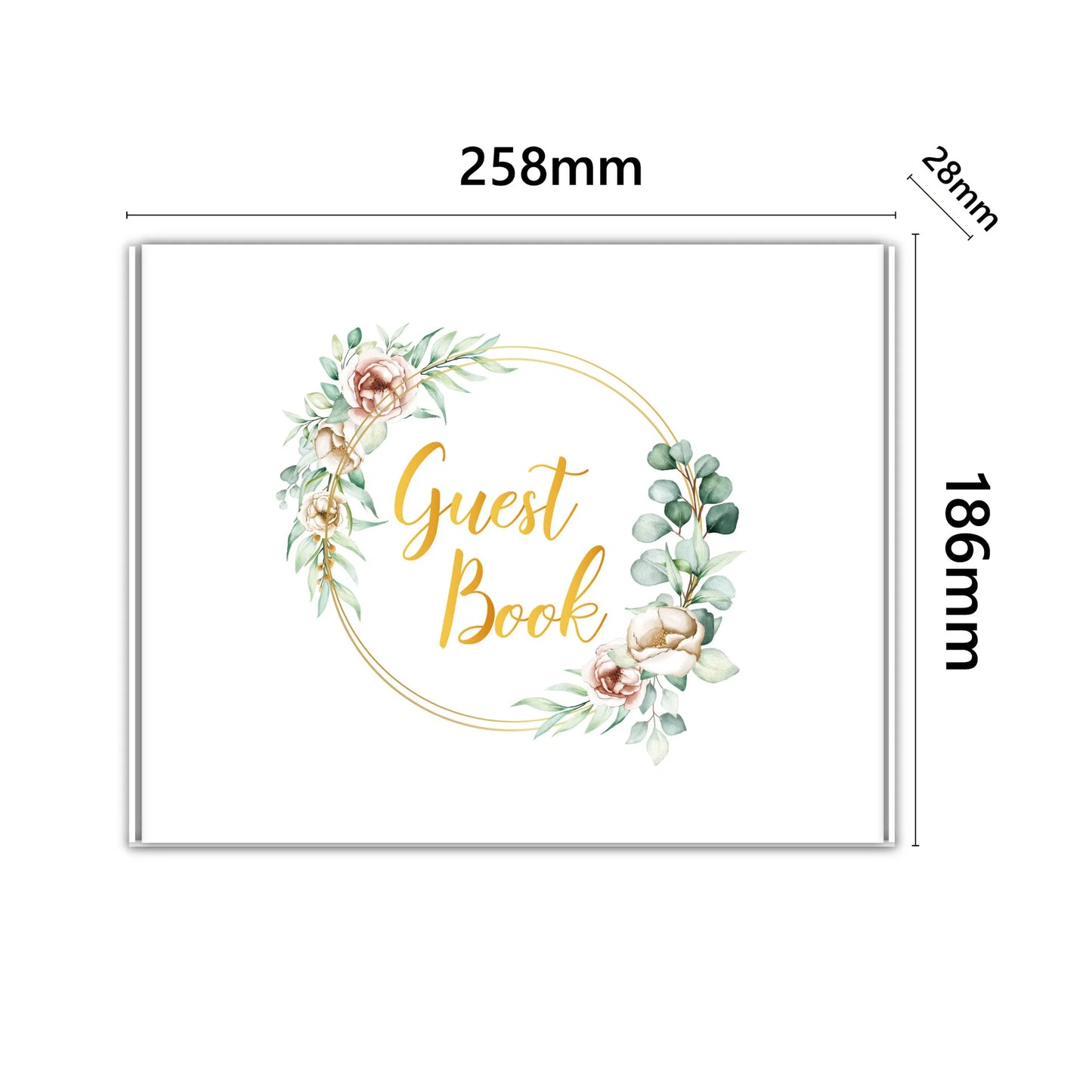 Bview Art Luxury Wedding Guest Book Gold Foil Album Blank Sign-in