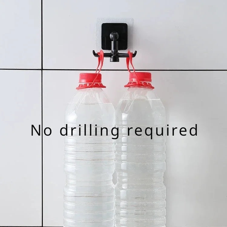 Six-Claw 360° Rotating Adhesive Wall Hook | No Drill