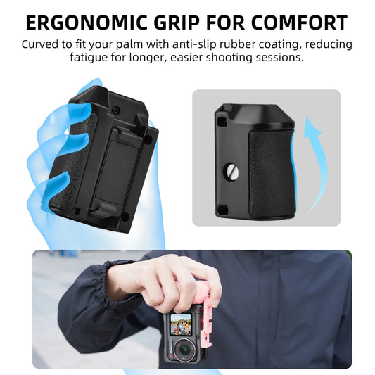 Black/Blue/Pink ABS For DJI ACTION 3/4/5 PRO Shutter Grip Action Camera Handle – Street Photography Essential Accessory Peaceful Pleasures Health and Wellness