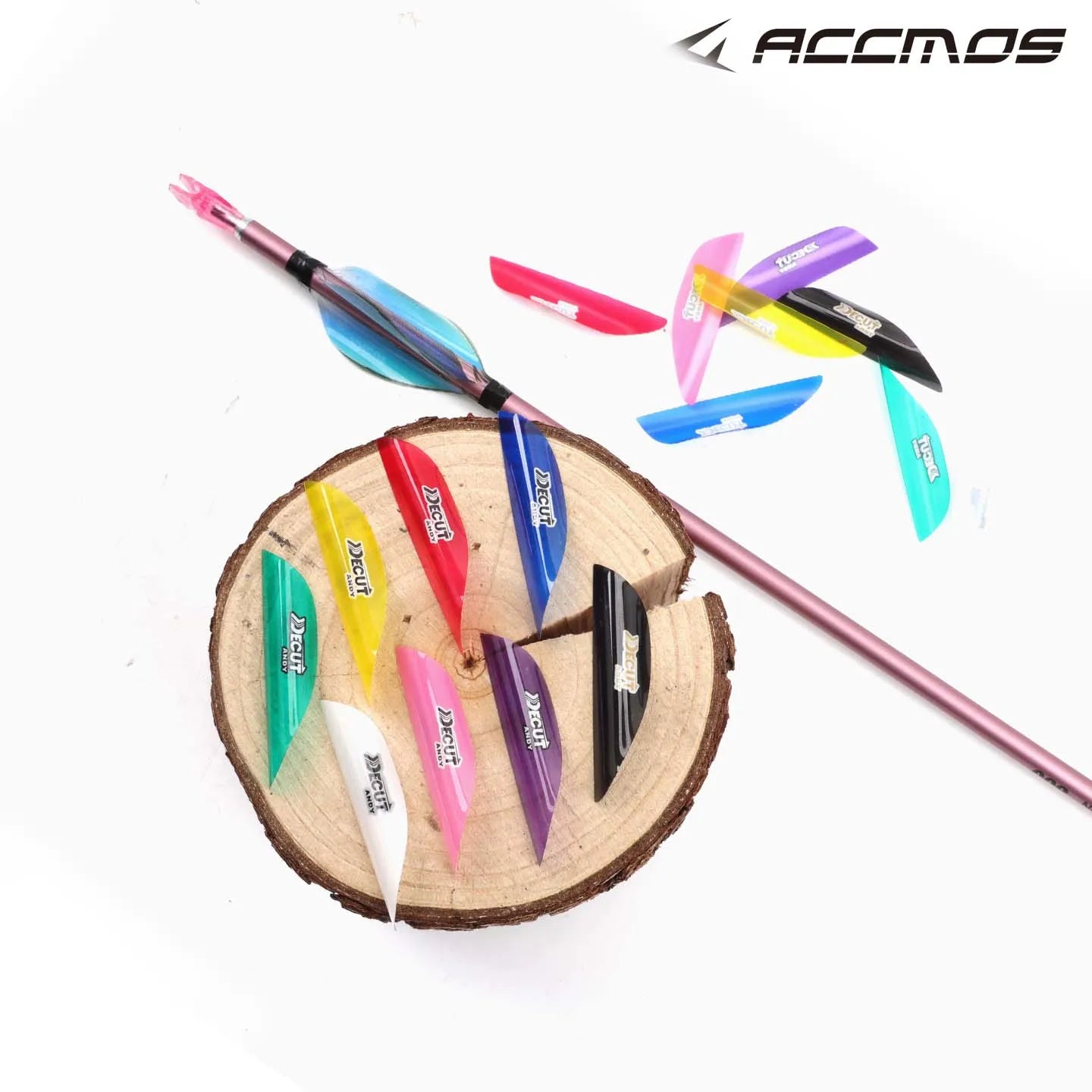 DECUT Arrow Spiral Feather Spin Vane Shaft Fletche Right Wing Sticker