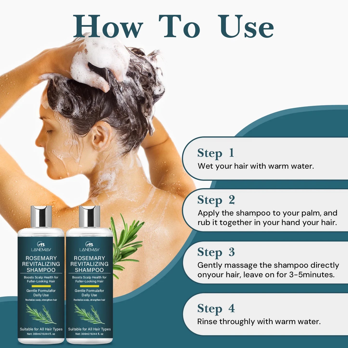 Rosemary Nourishing Shampoo – Strengthening & Fragrant 300ml