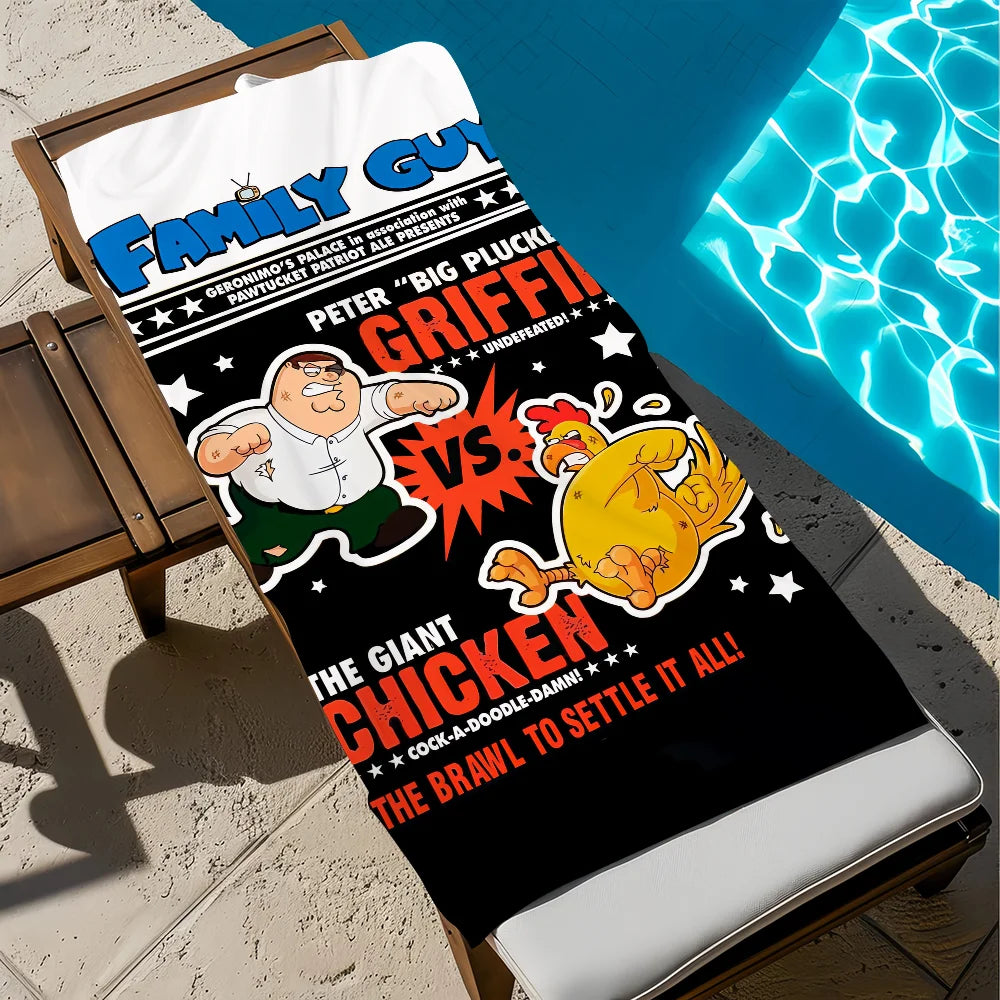 Quick-Dry Cartoon Beach Towel | Soft Pool, Gym & Travel Towel Quick-Dry Beach Towel Peaceful Pleasures Health and Wellness z5 STJ70x140CM