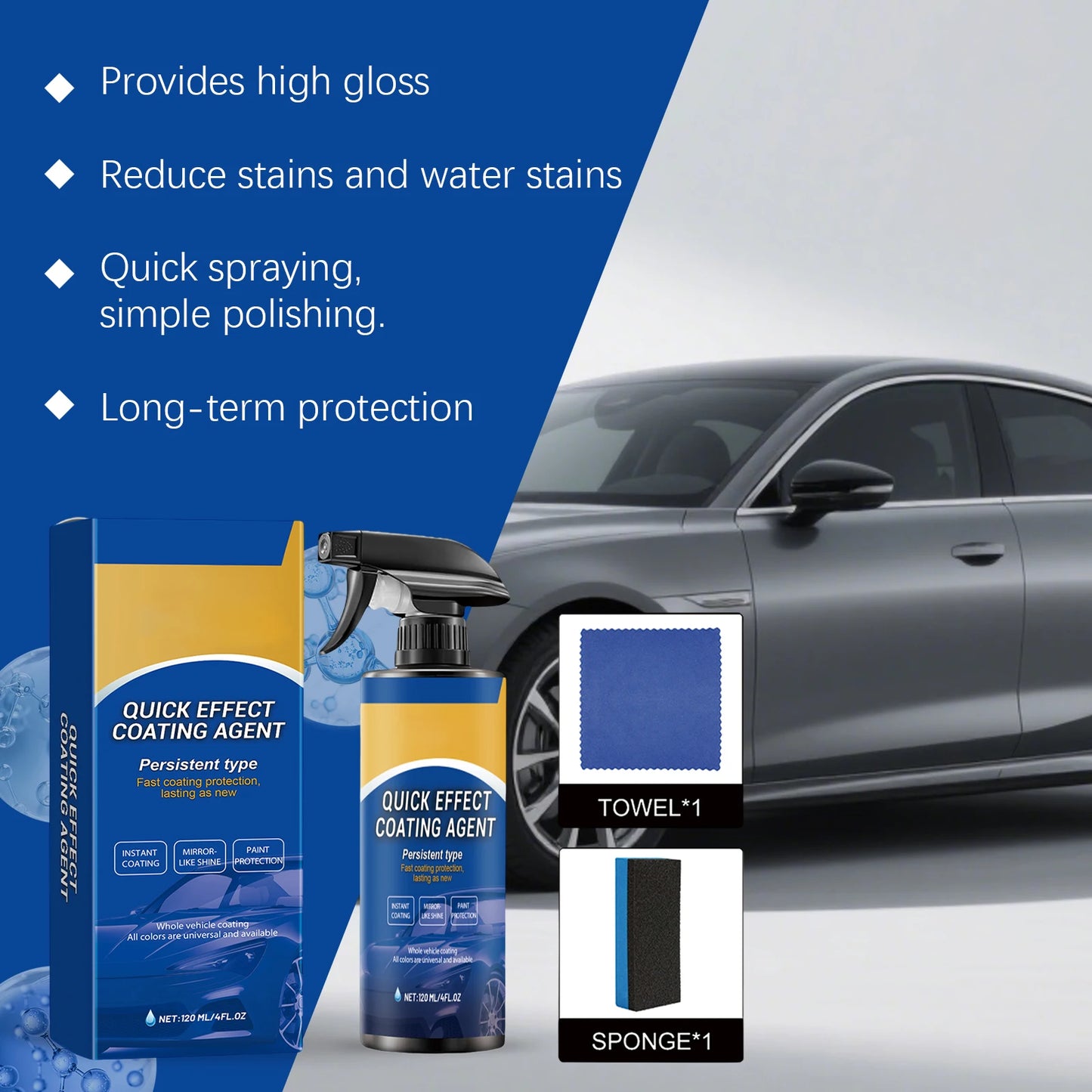 JAKEHOE Car Coating Spray | Hydrophobic Paint Protection Polish