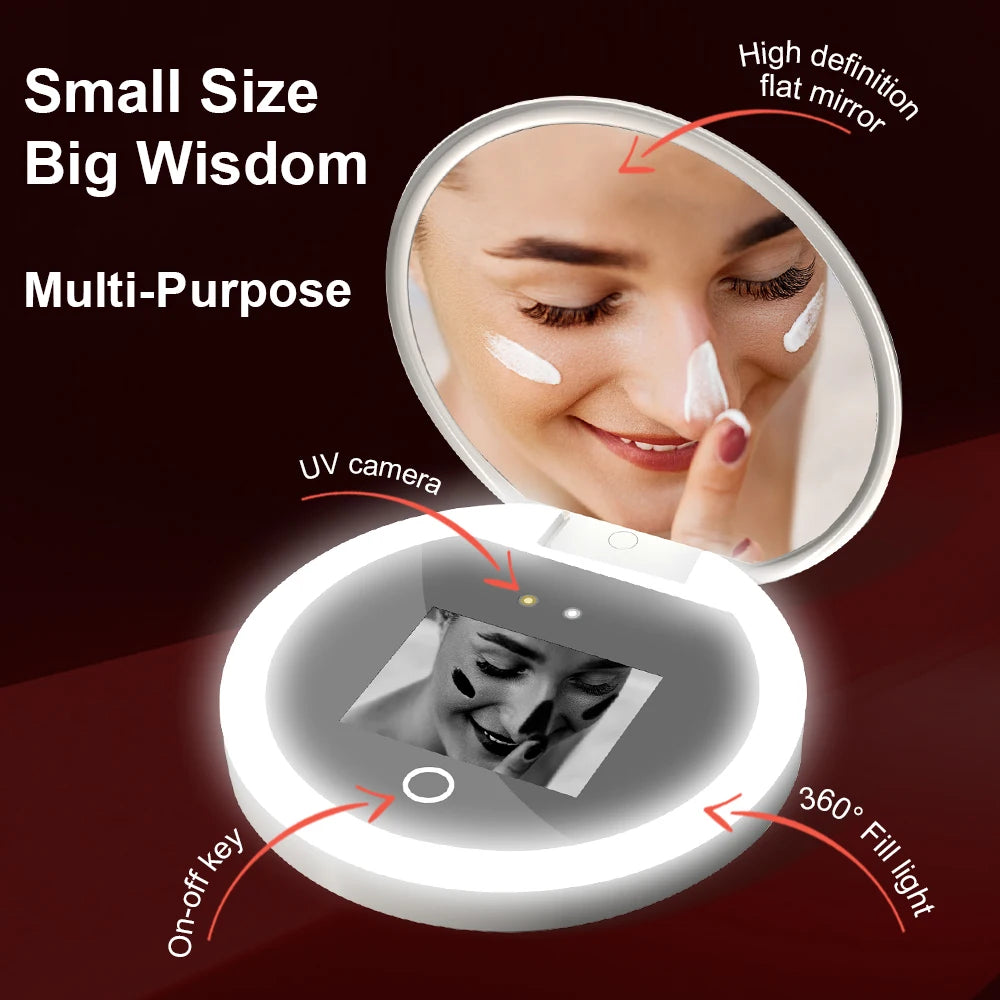 Smart Sunscreen Makeup Mirror with LED Light Features Peaceful Pleasures Health and Wellness