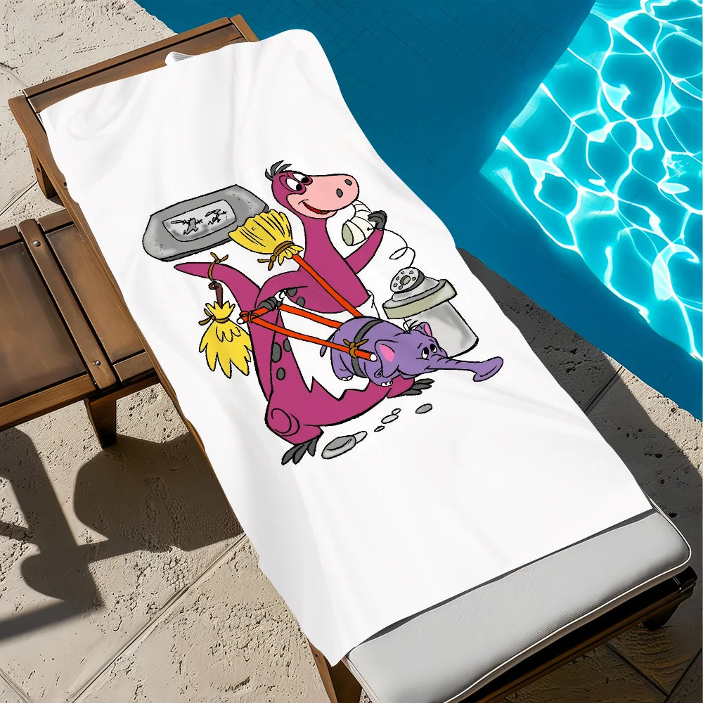 Flintstones Cartoon Beach Towel | Quick Dry Soft Pool Towel