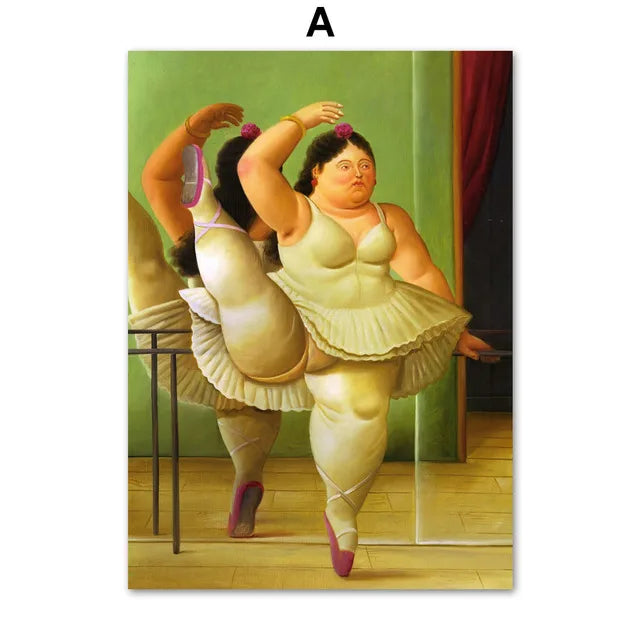 Fernando Botero Women Dancing Circus Canvas Wall Art Print