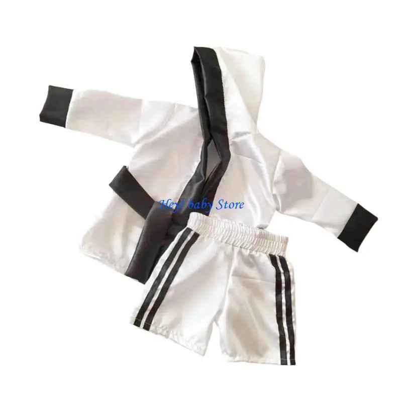 Newborn Boxing Photography Costume | Baby Robe & Shorts Set