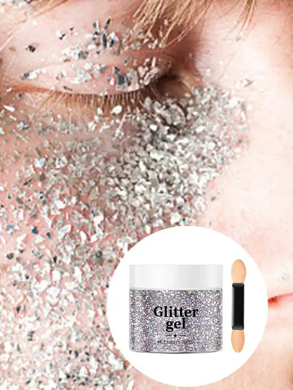 Body Glitter Gel – Holographic Face, Eye, Hair & Lip Sparkle