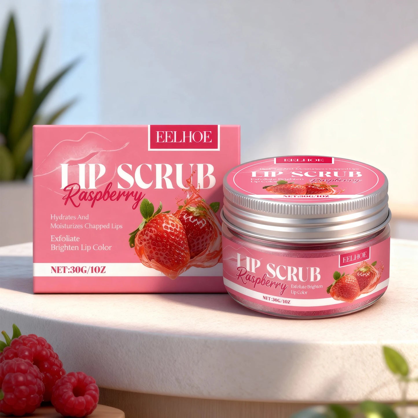 Strawberry Lip Scrub Exfoliating Soothing Lips Preventing Dryness Cracking Improving Dullness Brightening Moisturizing Lip Care Peaceful Pleasures Health and Wellness