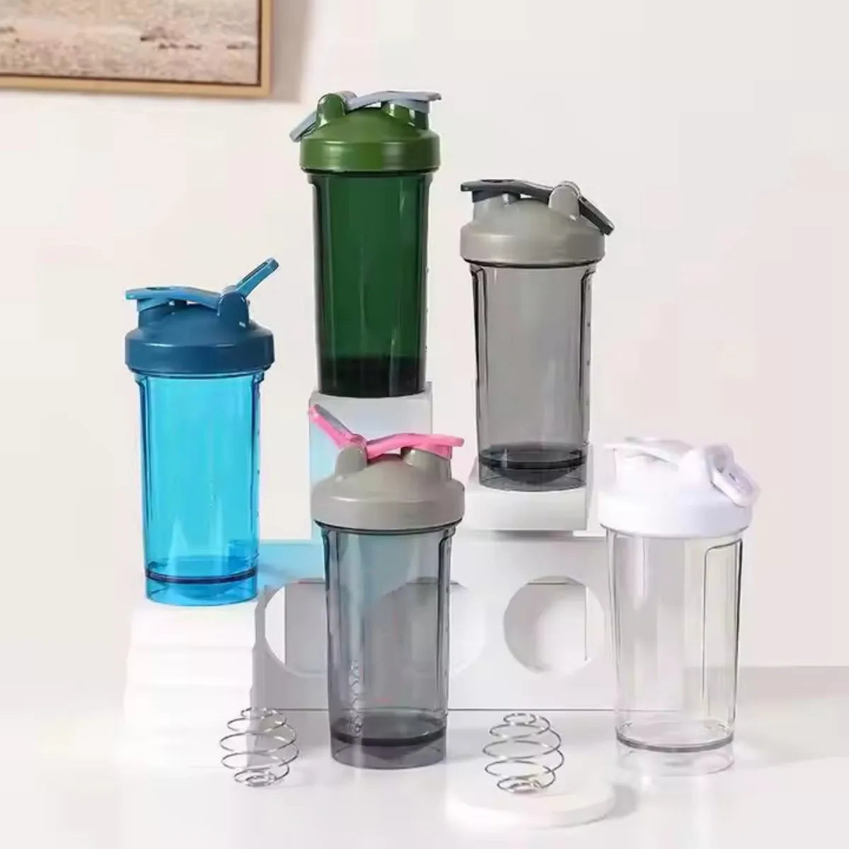 Shaker Cup for Sports & Fitness Protein Powder with Measurements, Large Capacity, Heat-Resistant Food-Grade Plastic Water Bottle Peaceful Pleasures Health and Wellness