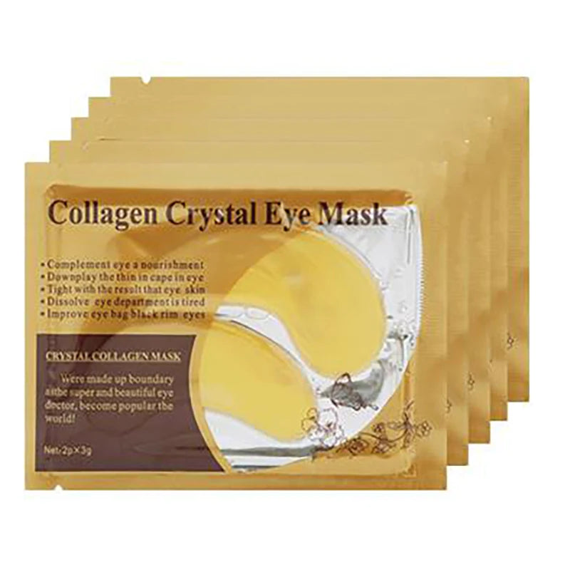 BIOAOUA Gold Collagen Eye Masks 50 Pairs – Dark Circles & Puffiness Collagen Eye Mask Peaceful Pleasures Health and Wellness Gold 50pairs