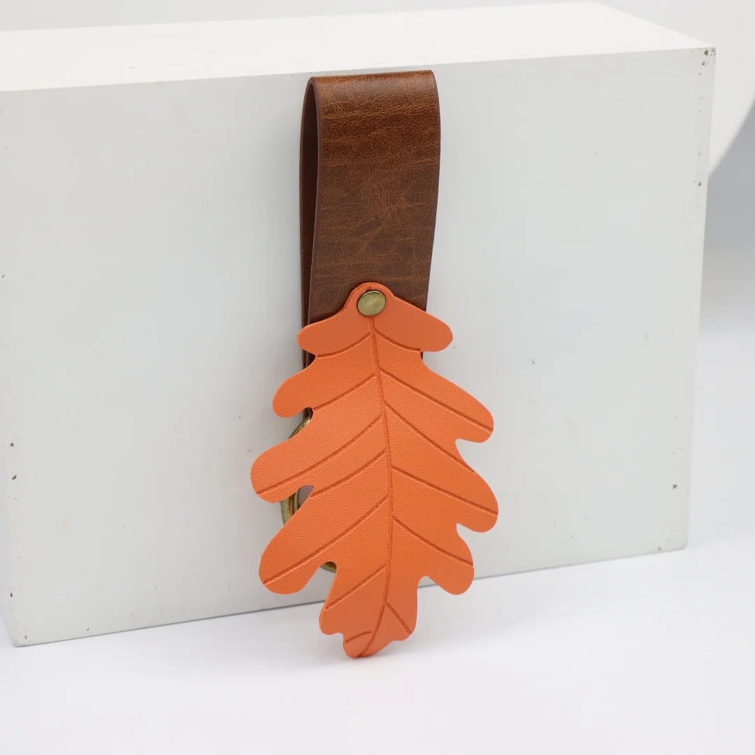 Vintage Oak Leaf Leather Waist Belt Accessory Double O Ring Skirt