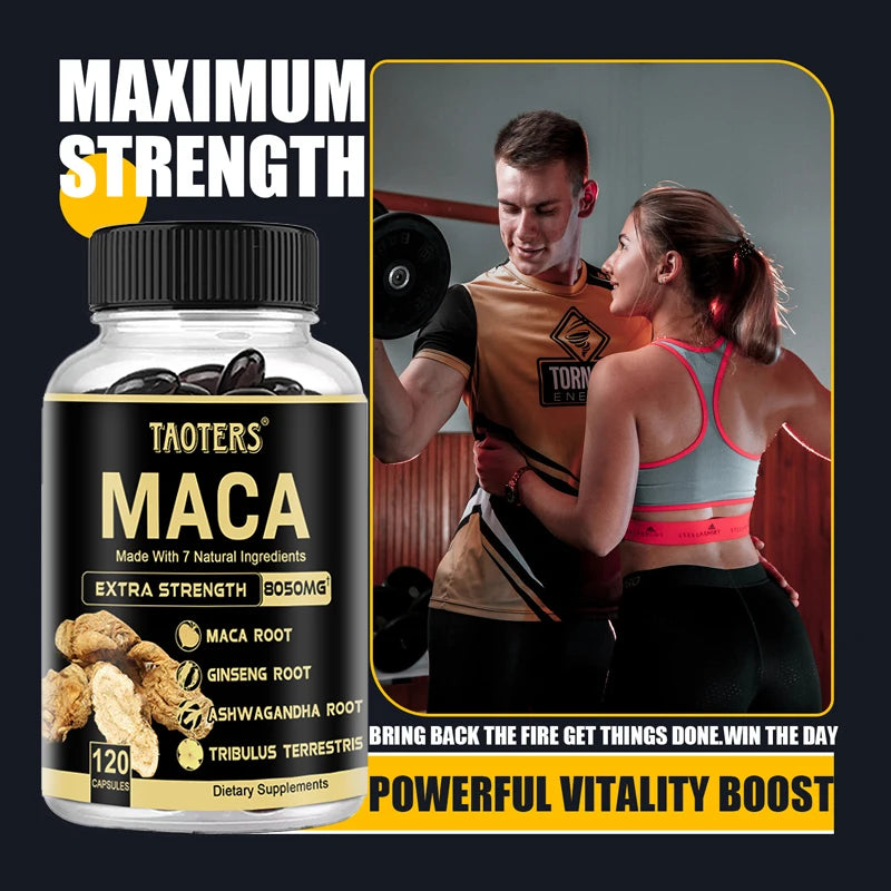 Black Maca Root Capsules – Energy, Stamina & Muscle Support