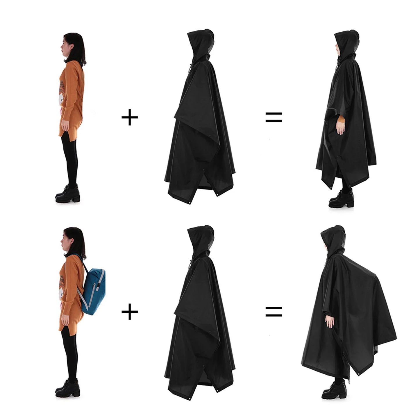 3-in-1 Picnic Mat Blanket Sun Shelter Waterproof Rain Poncho