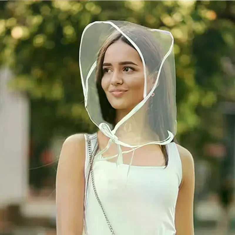 Clear TPU Waterproof Face Cover Hood – Foldable Rain Shield