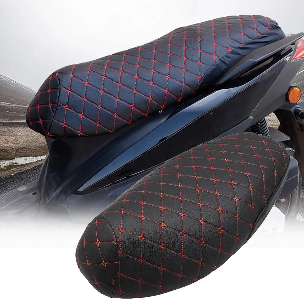 PU Leather Motorcycle Seat Cover Seat Motor Waterproof Scooter Seats Cushion Sunproof Pad Cushion Seat Cover Peaceful Pleasures Health and Wellness