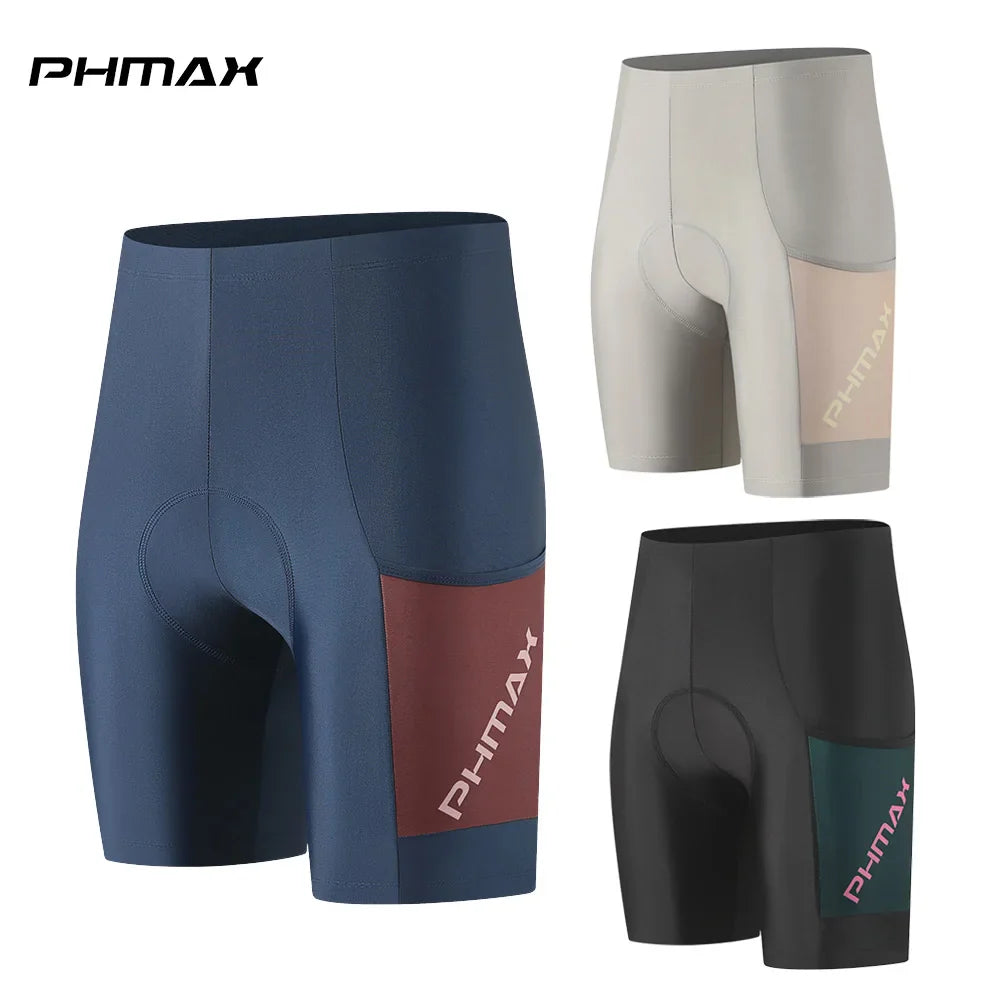 PHMAX Women's 5D Gel Padded Cycling Shorts – Quick Dry