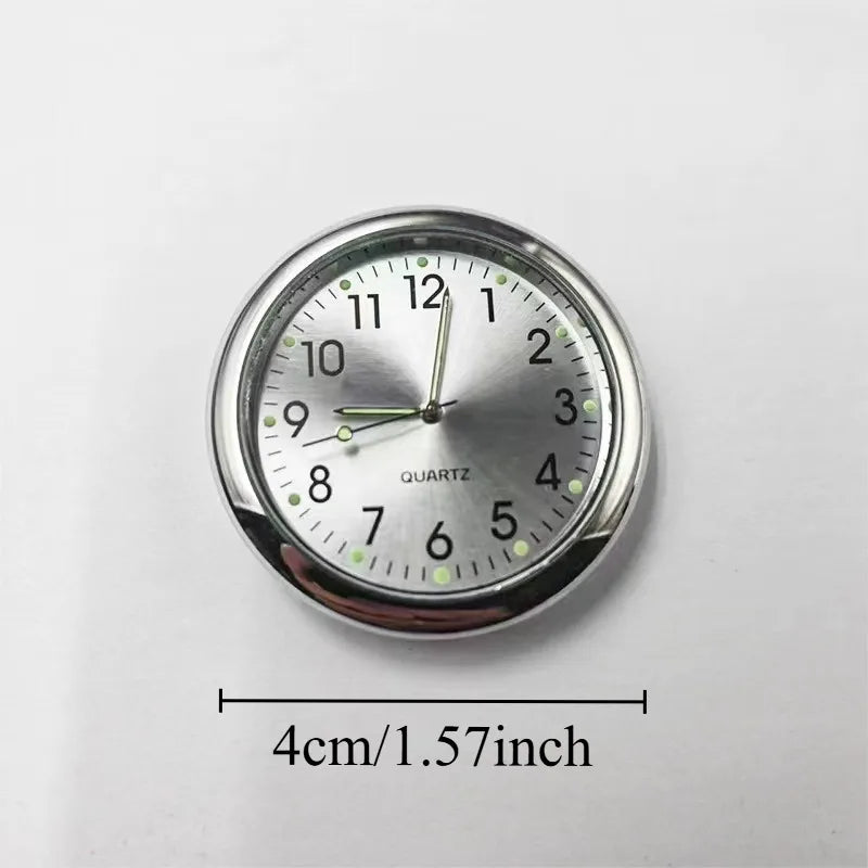 1pc Glow Decorative Car Clock Mini Quartz Watch for Car Decoration Peaceful Pleasures Health and Wellness