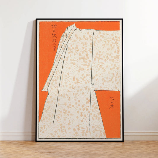 Minimalist Orange Japanese Canvas Wall Art Print | Home Decor Canvas Wall Art Peaceful Pleasures Health and Wellness G4365 40x50cm Metal Framed