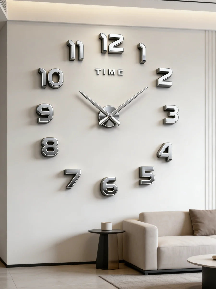 Large 3D Wall Clock Luminous Classic Wall Clocks DIY Digital Clock Wall Watches Stickers Silent Clock for Home Living Room Table Peaceful Pleasures Health and Wellness