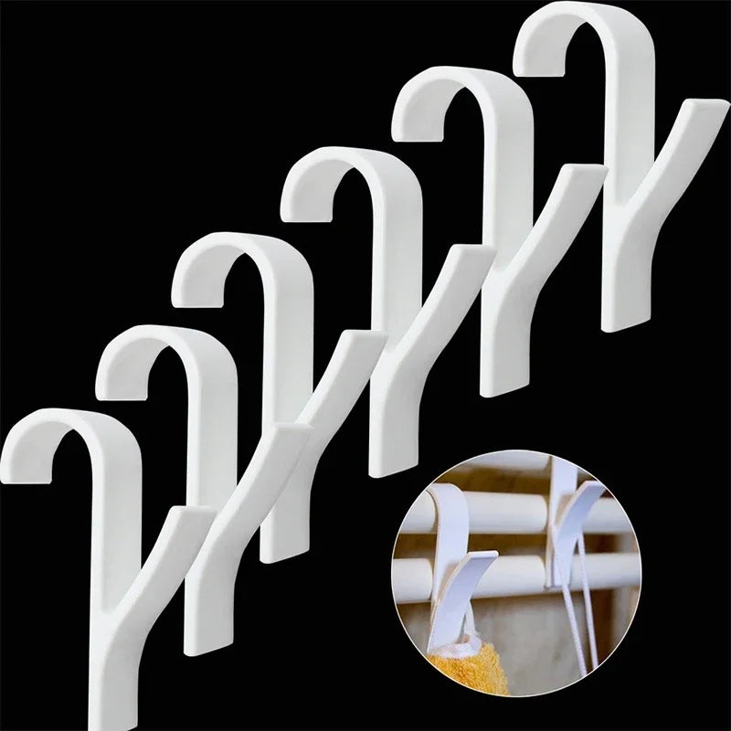 Storage Kitchen Racks Hook Clothes Home and Decoration Clear Bathroom Rail Clips Hanger Heated White Radiator Towel 2/4/6/10Pcs Peaceful Pleasures Health and Wellness