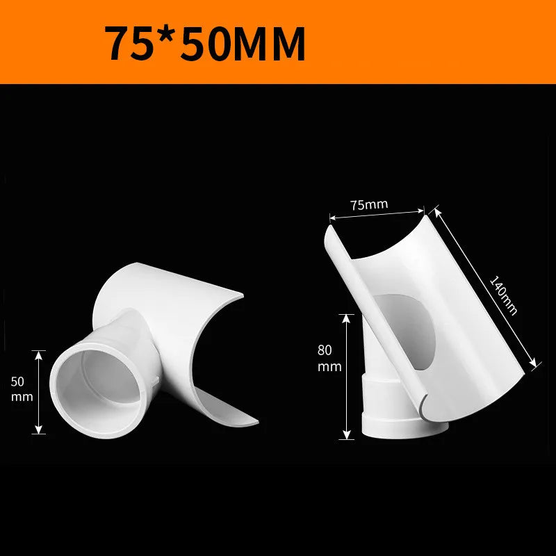 PVC Open Tee Drain Pipe Repair Fitting | 5 Sizes | Tube Connector