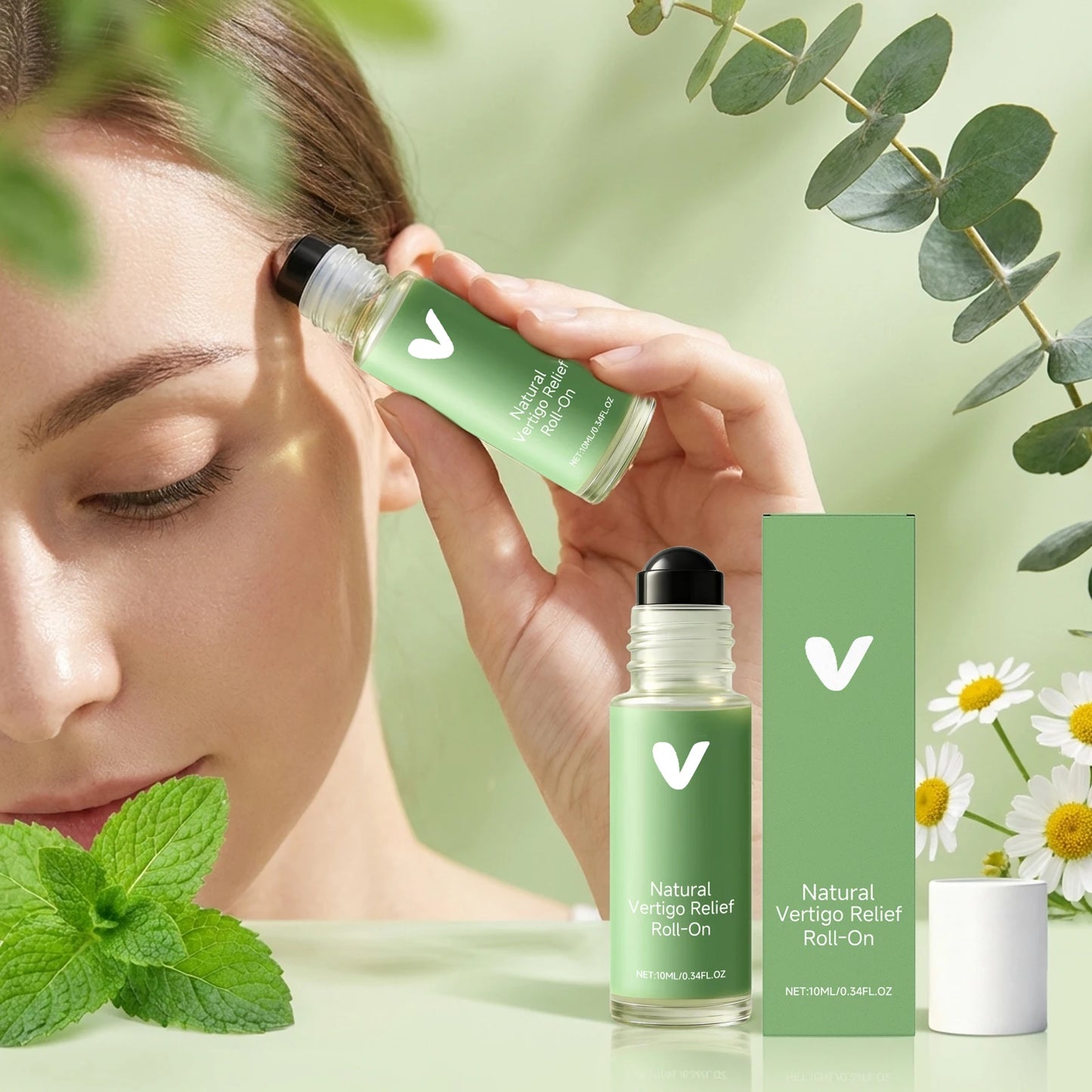 Menthol Soothing Oil Relieve Vertigo Dizziness Refresh Calm Mood Soothe Nausea Fast Absorb Fit Travel Vertigo Relief Oil Roll On Peaceful Pleasures Health and Wellness