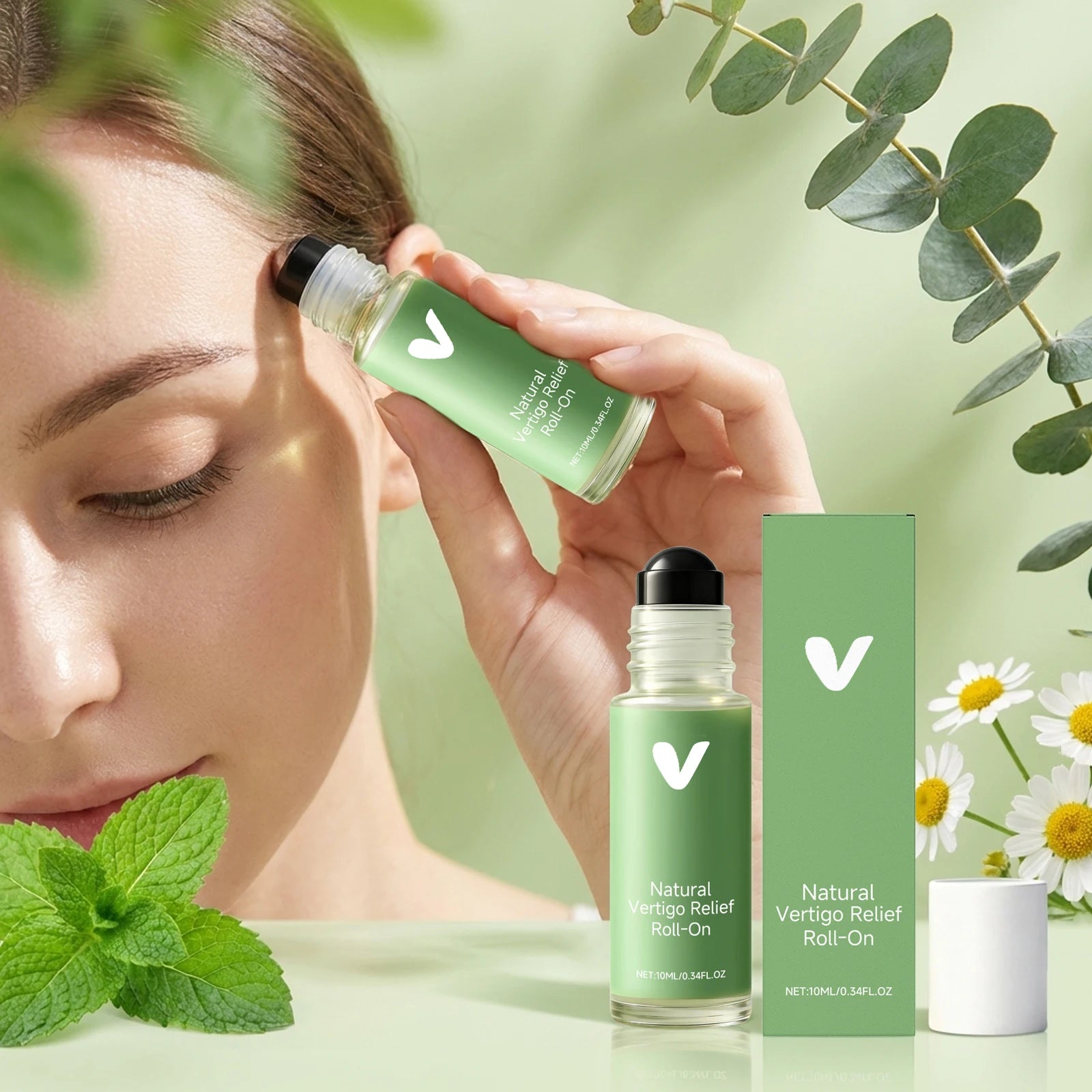 Menthol Soothing Oil Relieve Vertigo Dizziness Refresh Calm Mood Soothe Nausea Fast Absorb Fit Travel Vertigo Relief Oil Roll On Peaceful Pleasures Health and Wellness