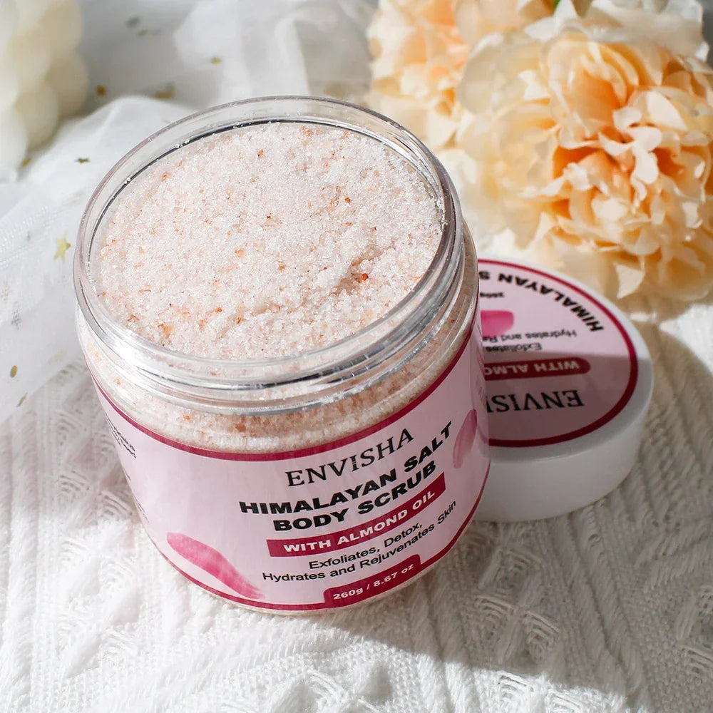 ENVISHA Rose Bath Salt Scrub – Exfoliating Body Massage Treatment Peaceful Pleasures Health and Wellness