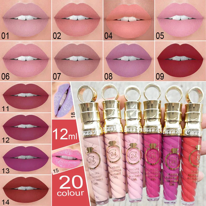 Cmaadu Matte Lip Gloss – Waterproof Long-Lasting Non-Stick