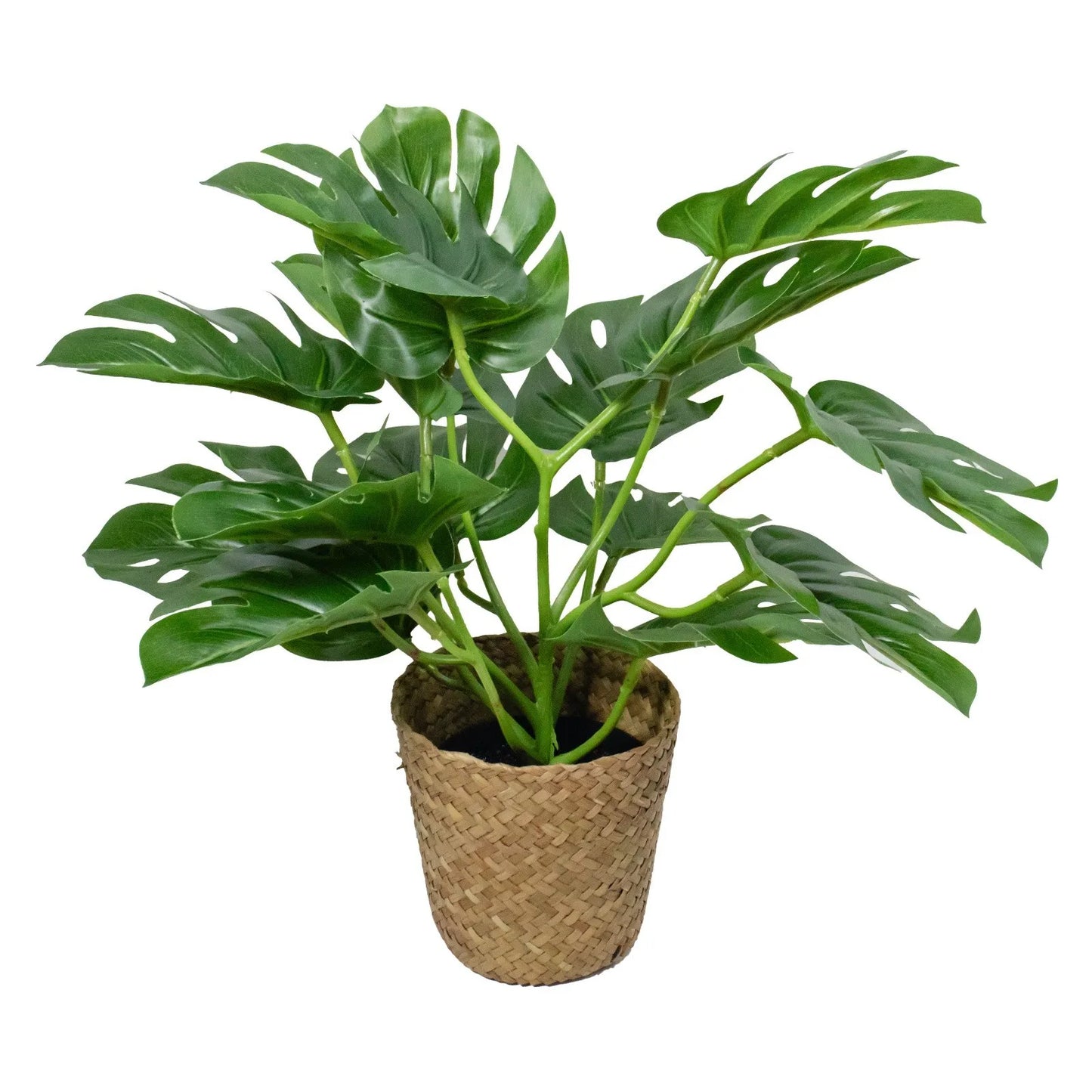 Artificial Monstera Leaf Faux Potted Plant | Realistic Decor Artificial Potted Plant Peaceful Pleasures Health and Wellness