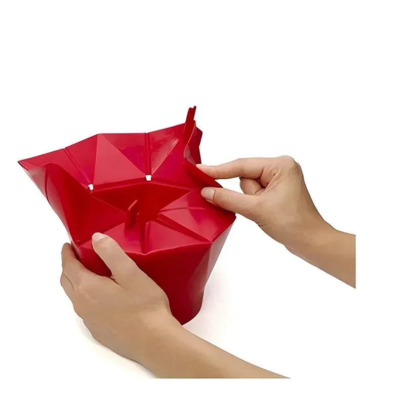 Foldable Silicone Microwave Popcorn Bowl Maker – Collapsible DIY Popcorn Bucket