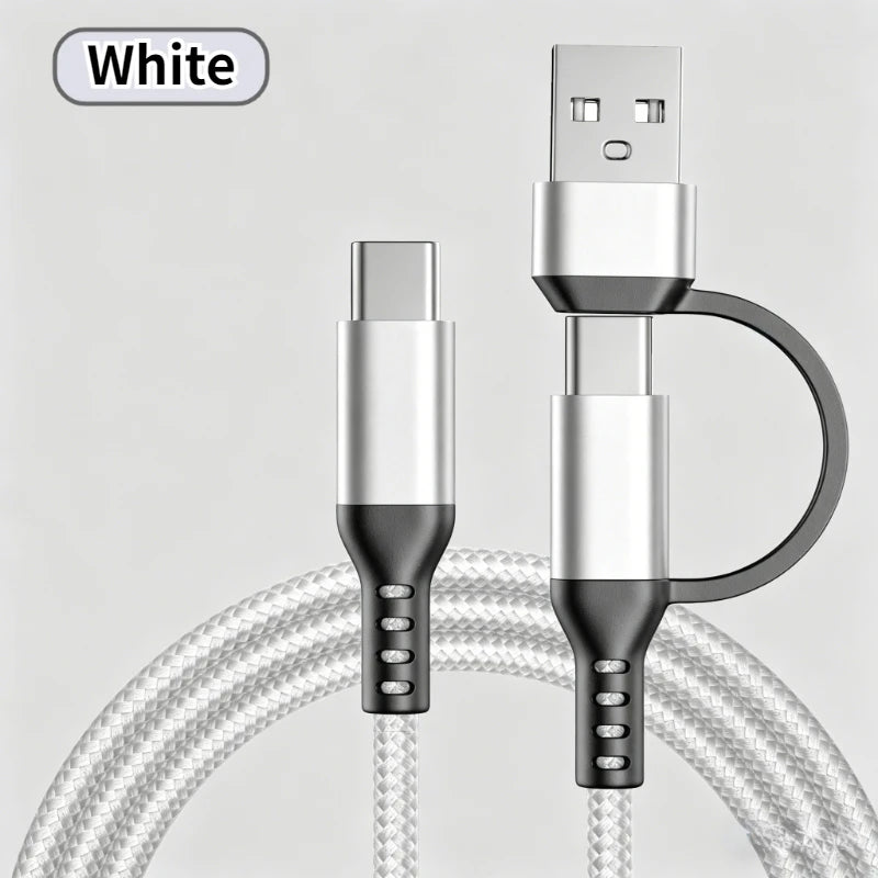 60w C To C Line Two-In-One Charging Cable USB To Type-c 1m/3m Suitable For Mobile Phones And Tablets Fast Charging Data Cable Peaceful Pleasures Health and Wellness C to C or USB 3m