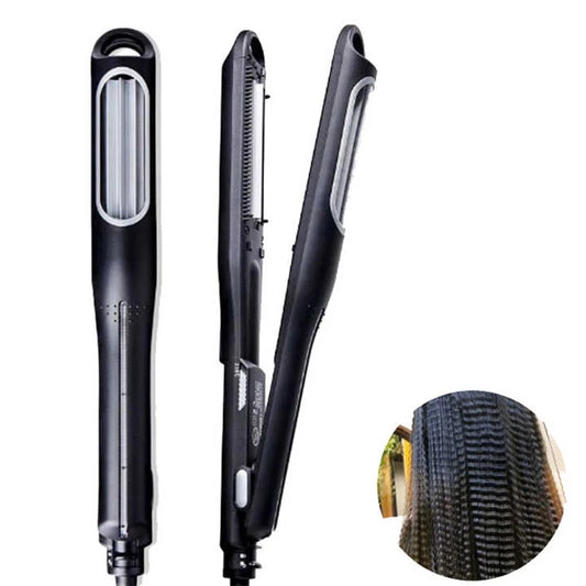 Ceramic Tourmaline Wide PTC Electric Hair Straightener Adjustable Heat Overheating Protection Portable Household Peaceful Pleasures Health and Wellness