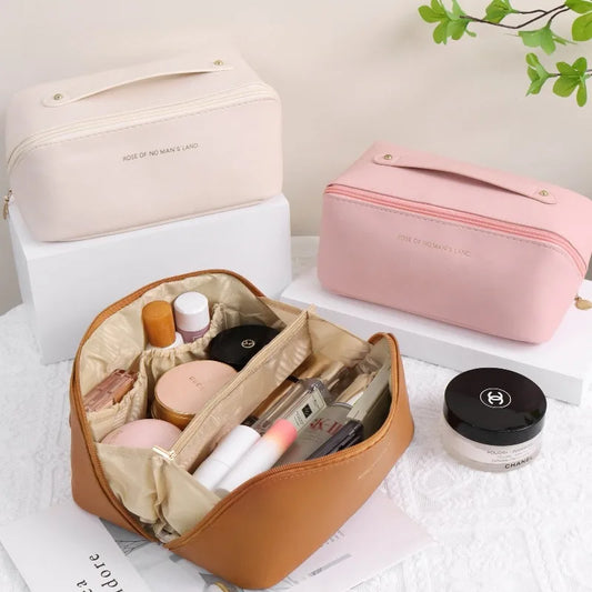 PU Pillow Travel Makeup Bag – Large Capacity Cosmetic Organizer Travel Cosmetic Bag Oasis Select