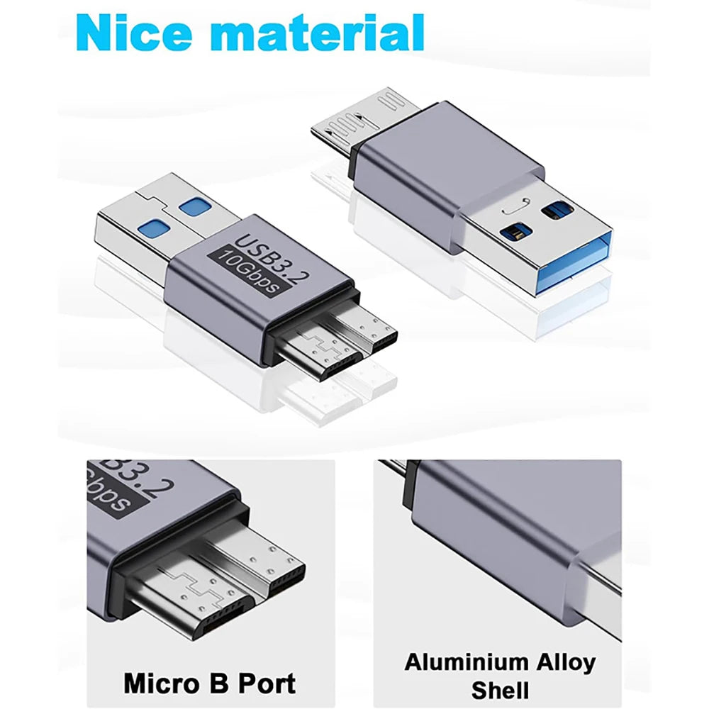 USB-C to Micro-B Adapter | USB 3.0 HDD Cable Connector