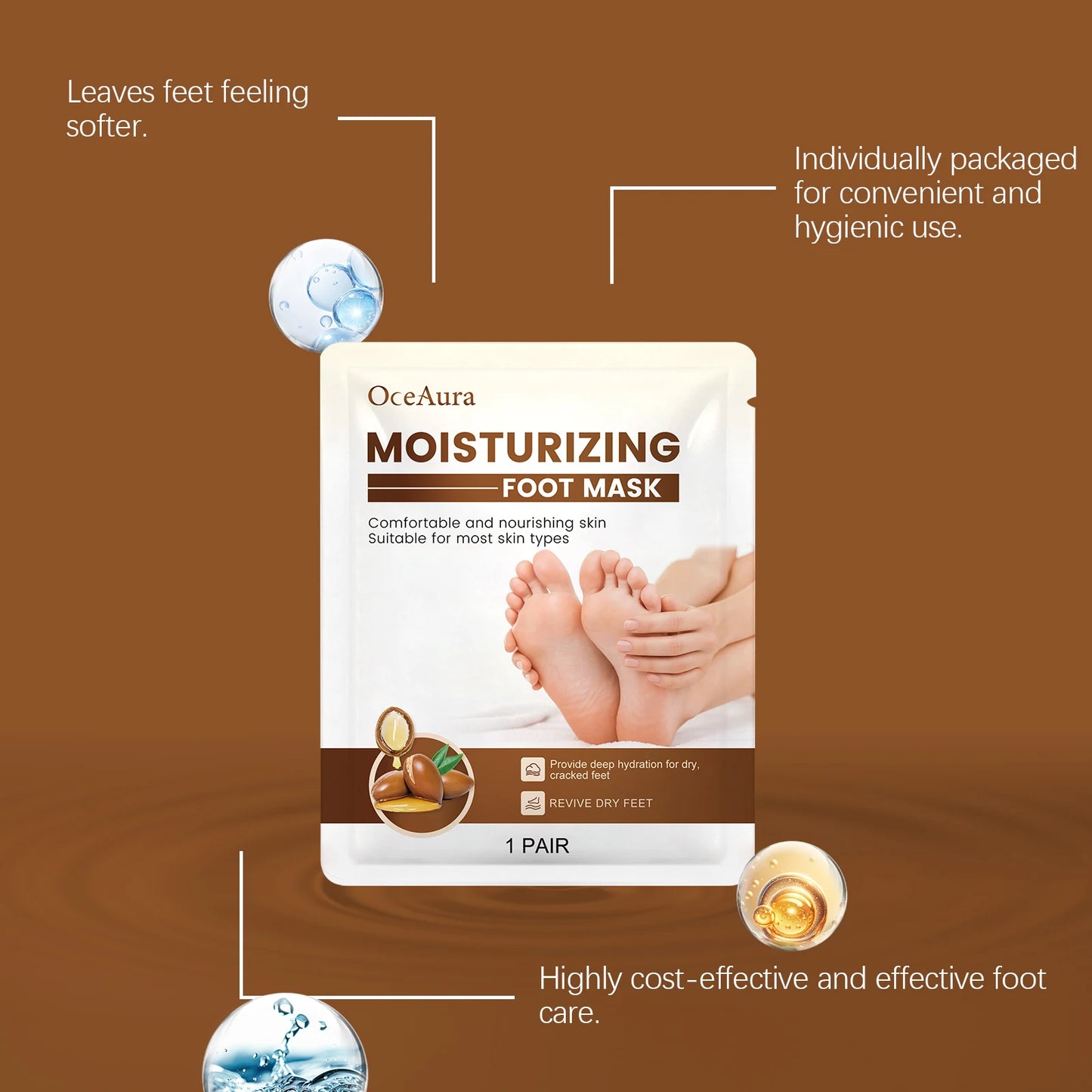 OceAura Foot Peel Mask – Exfoliating & Moisturizing Treatment