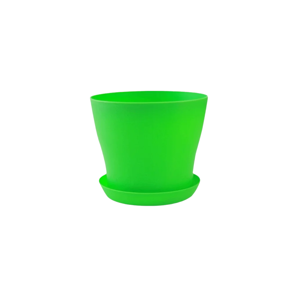 8-Pack Candy Color Round Plastic Plant Pots with Drainage Trays