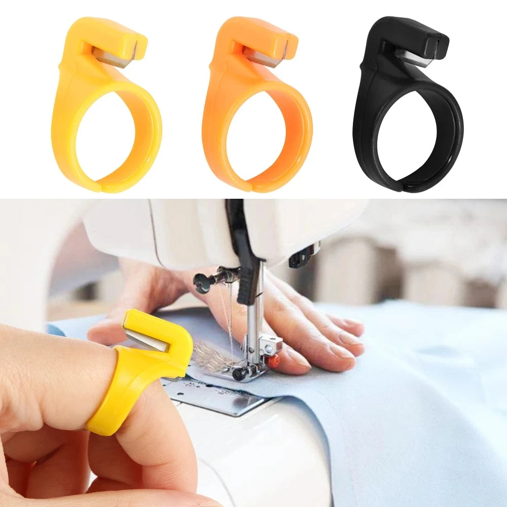 Plastic Thimble Finger Ring Thread Cutter | Sewing Tool