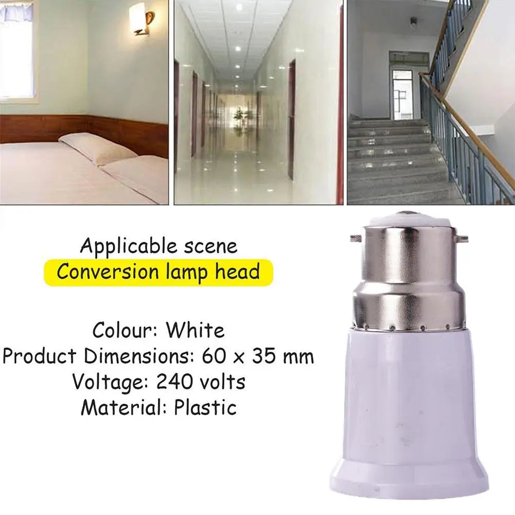 Bayonet to Screw Lamp Light Socket Bulb Base Spliter Extension Adapter LED Corn Bulb Led Lamp Adapter B22 To E27 Bulb Sockets Peaceful Pleasures Health and Wellness