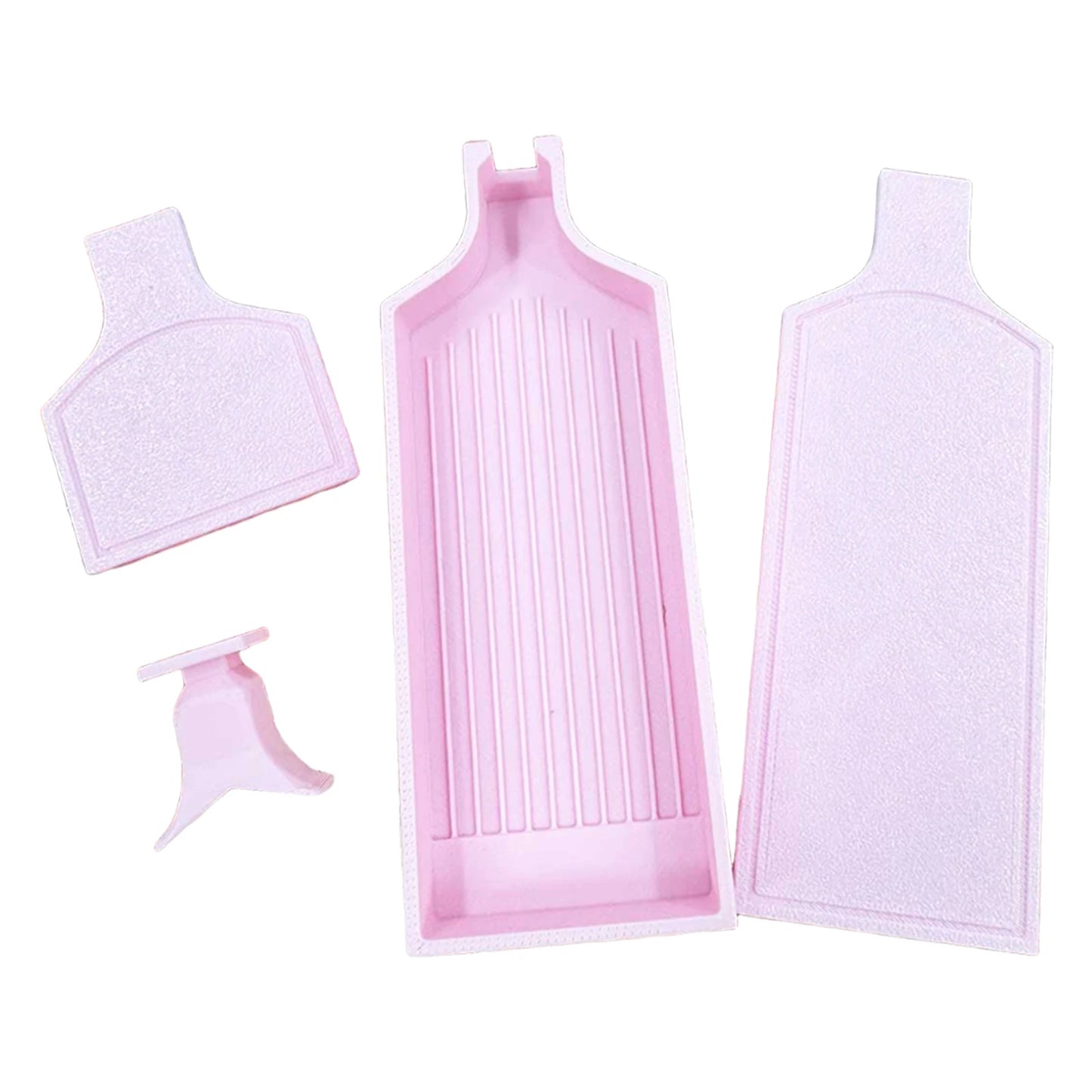 Diamond Painting Tray Organizer No Drill Spillage Diamond Art Tray with Stoppers Lids Accessories and Tools for DIY Crafts Peaceful Pleasures Health and Wellness Pink
