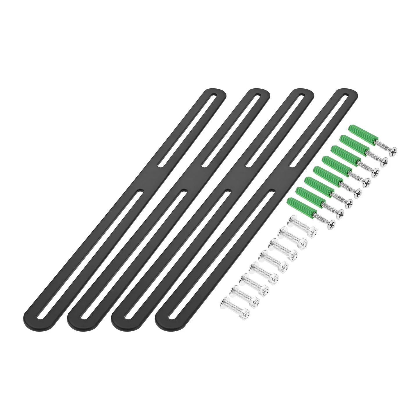 Black Stainless Steel Slotted Corner Braces – Heavy Duty 4-Pack