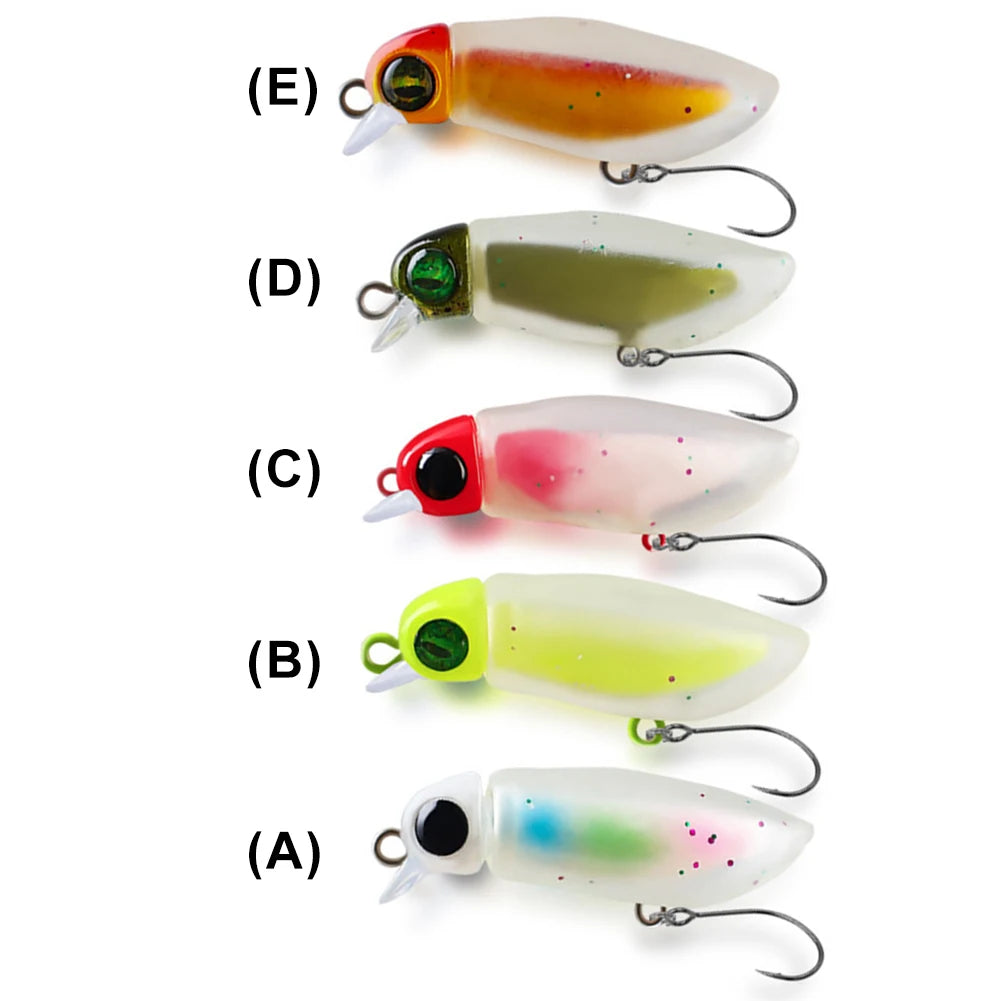 Mini Soft Plastic Fishing Lures – Trout & Perch Bait 5 Colors Peaceful Pleasures Health and Wellness