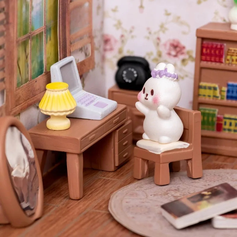 1PCS Dollhouse Miniature Furniture Mini Furnishing Bed Sofa Chair Scene Model Micro Landscape Fairy Garden Ornament Kids Gifts Peaceful Pleasures Health and Wellness