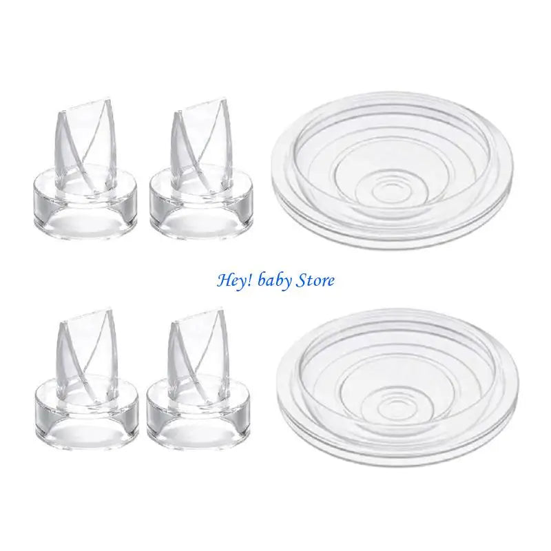 6-Pack Silicone Duckbill Valves & Diaphragms for Breast Pumps