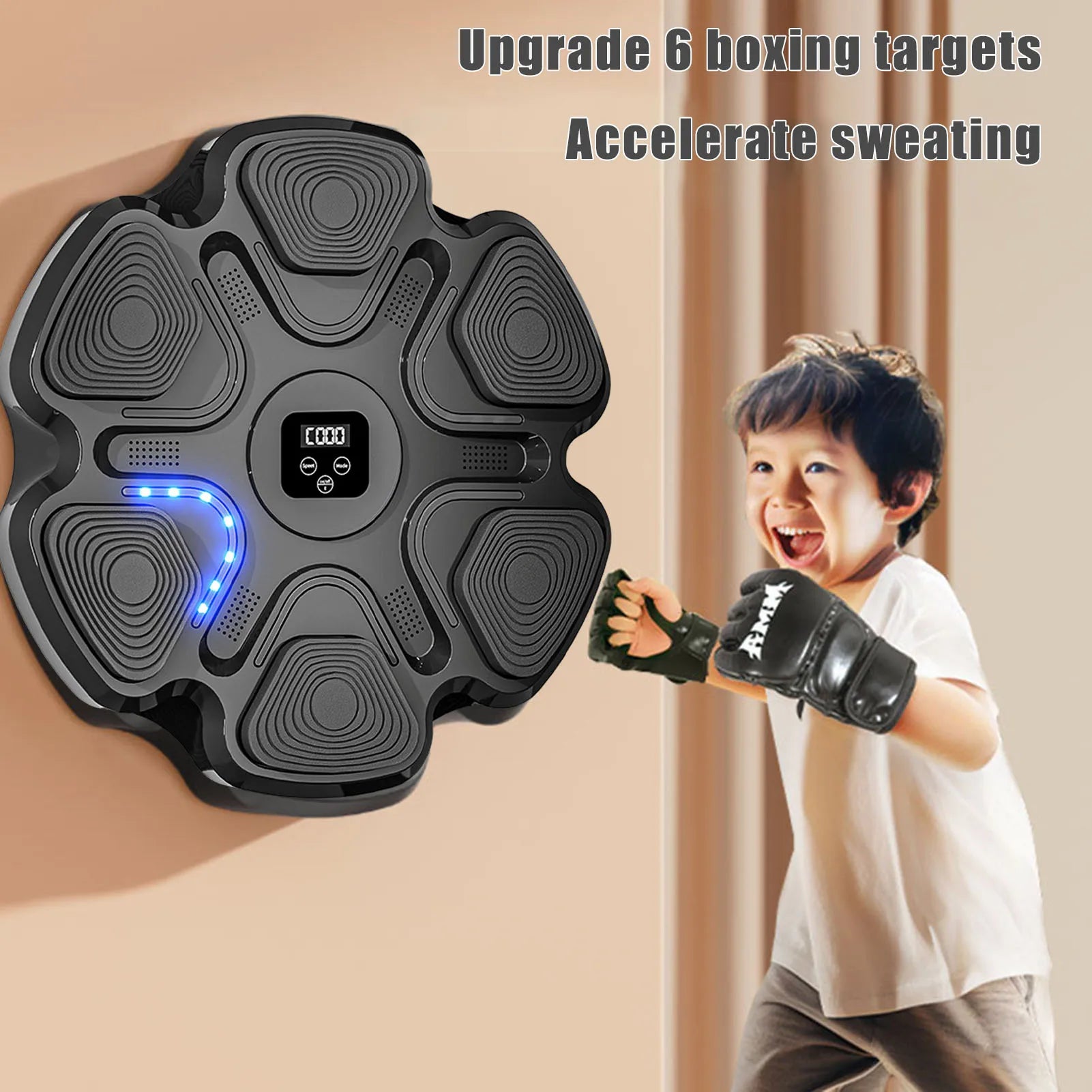 Smart Musical Boxing Machine Portable Release Pressure Boxing Device Kicking Sparring Training Gear Peaceful Pleasures Health and Wellness