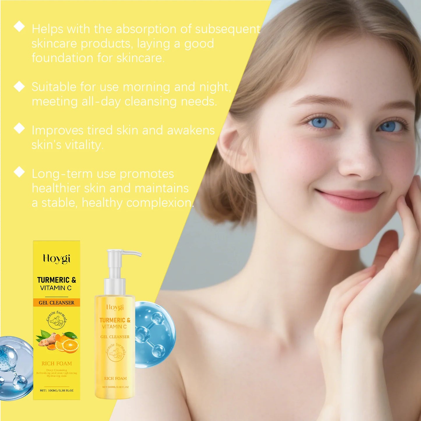 Turmeric Vitamin C Brightening Facial Cleanser – 100ml