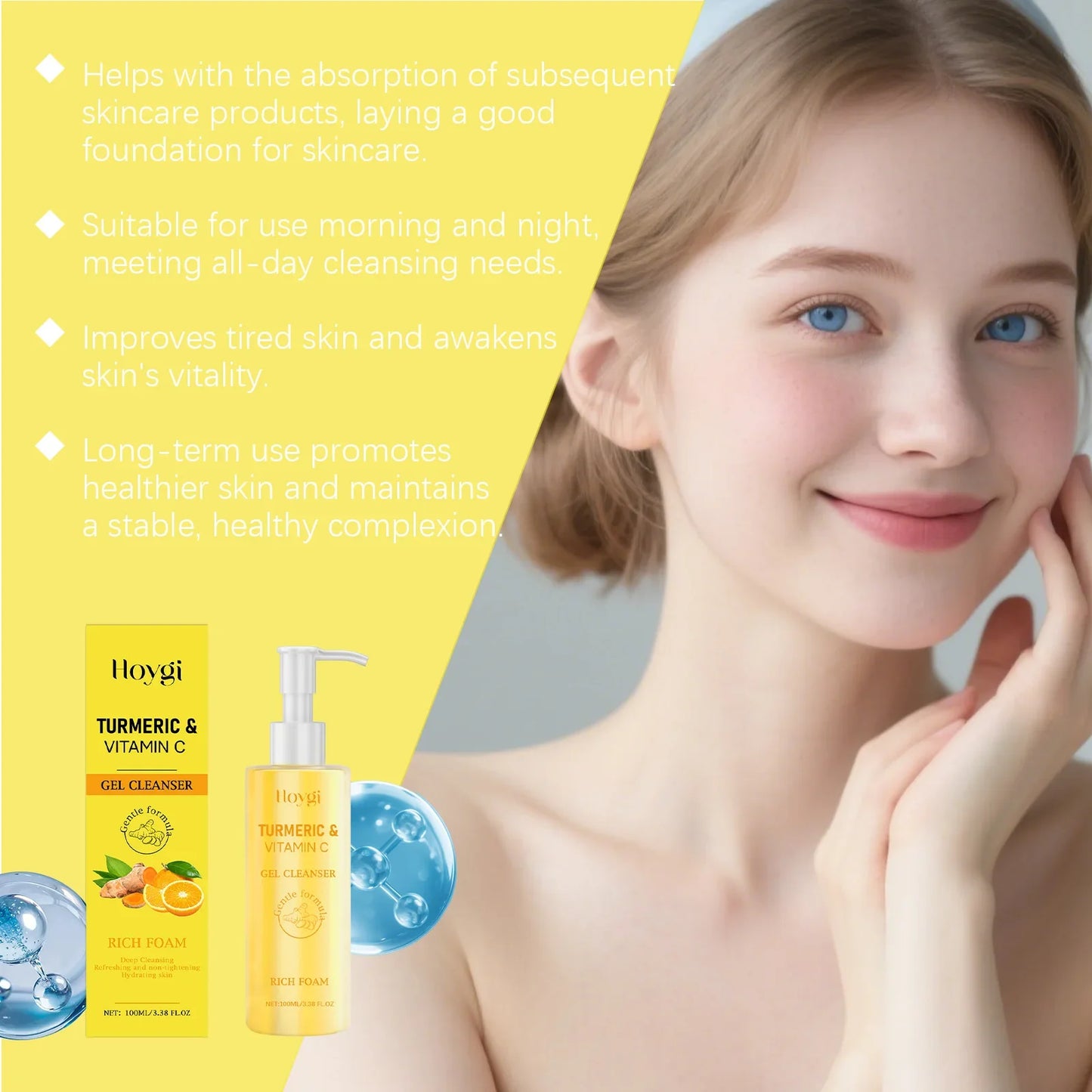 Hoygi Turmeric Vitamin C Brightening Facial Cleanser 100ml