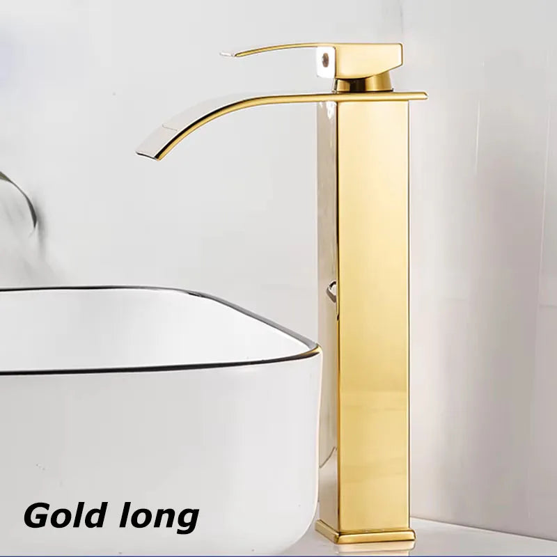 Waterfall Bathroom Faucet | 304 Stainless Steel Single Handle Mixer